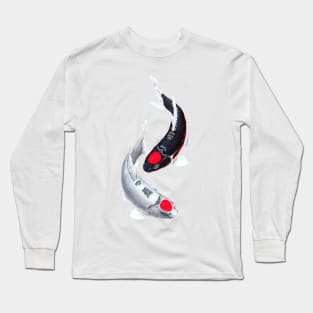 Yin Yang Koi Fish Tancho Long Sleeve T-Shirt